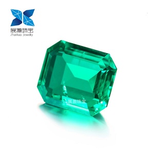 Wholesale 7x9 mm <strong>Emerald</strong> Cut Synthetic <strong>Emerald</strong> with Inclusions Loose Lab <strong>Emerald</strong> - Product Image 5