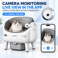 Kotak Pasir Kucing Otomatis V9 4 kg Terbuka di Atas, Toilet Pembersih Otomatis dengan Kamera HD, Kontrol Aplikasi, dan Pemantauan Kesehatan Multi Kucing