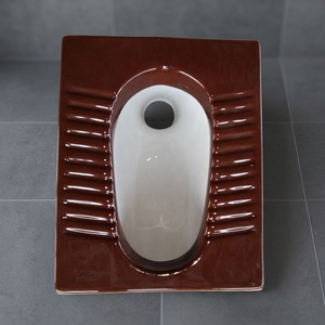 Toilette accroupie en céramique marron foncé bordeaux Orissa WC Inde prix FOB le moins cher vente en gros africaine - Product Image 2