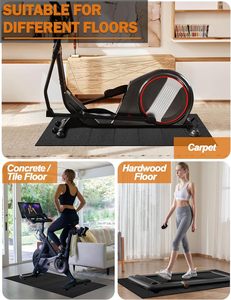 Tapis de course pliable, tapis de marche, tapis d'exercice pour tapis de course, vélo de spinning, <span class=keywords><strong>elliptique</strong></span>, maison, salle de sport - Product Image 6