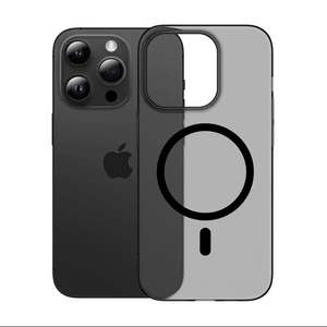 Custodia per telefono trasparente opaco Color caramella per <span class=keywords><strong>iPhone</strong></span> 12 <span class=keywords><strong>13</strong></span> 14 16 <span class=keywords><strong>Pro</strong></span> <span class=keywords><strong>Max</strong></span> 17 custodia sottile <span class=keywords><strong>rosa</strong></span> con coperchio in tinta unita nera custodia magnetica - Product Image 1