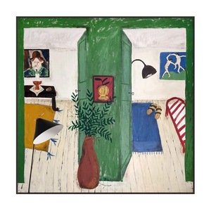 Stampa su tela ispirata a <span class=keywords><strong>Matisse</strong></span>, con porta verde, arte da parete per interni, scena astratta, decorazione moderna per soggiorno e camera da letto - Product Image 2