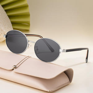Nuevas gafas de sol polarizadas ovaladas para mujer con protección UV400, lentes TAC, montura de plástico y metal, gafas de sol modernas. - Product Image 1