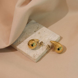 Wholesale 316L Stainless Steel 14k 18k Pvd Gold Plated Luxury High Quality Jewelry Fashion <b>Stud</b> <b>Small</b> Drop Earrings for Women - Product Image 2