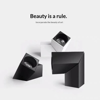 Iluminación de Riel Creativa Personalizada, LED COB de Superficie, Ángulo de Haz Ajustable, Focos Cuadrados de Techo Estilo Nórdico para