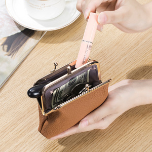 Factory Supplier Womens Leather Retro Vintage Hasp Closure <strong>Coin</strong> Purse Fashion <strong>Coin</strong> <strong>Case</strong> - Product Image 4