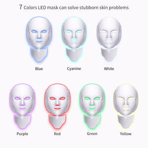 Masque facial portable LED 7 couleurs étanche pour photothérapie, écran tactile, raffermissement de la peau, soin anti-acné, appareil de beauté - Product Image 3