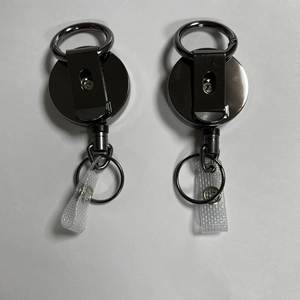 Rigid Heavy Duty Cable Retractable Metal Waterproof Id <b>Holder</b> Badge Reel With Belt Clip <b>Key</b> Ring Custom Promotional Gifts - Product Image 5