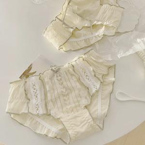 卸売レース純綿下着、純綿ミッドレンジ下着、快適な三角形の下着 - Product Image 2