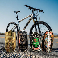 Insignias Metálicas Personalizadas con Logotipo y Texto para Tubo de Dirección de Bicicleta, Estilo Vintage en Relieve, para Modificación de Cuadros de Bicicleta Retro
