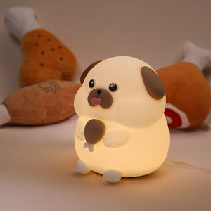 Ricaricabile luce notturna a LED per bambini golosità del cane in Silicone a forma di coniglio Touch sensore di controllo 5V luce bianca calda per uso domestico Hotel - Product Image 3