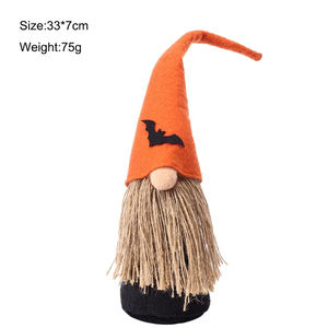 Decoración de Halloween, Muñeco de Tela de Seda con Forma de <span class=keywords><strong>Calabaza</strong></span>, Sin Rostro, Estilo Bosque, Anciano - Product Image 6