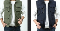 Tactique de déchargement de pêche gilet extérieur photographe gilet maille travail sans manches veste multi-poches gilet