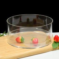 Vitrine ronde en plastique PS transparent de qualité alimentaire personnalisée avec couvercle pour gâteau, dessert, biscuit, collation, emballage écologique