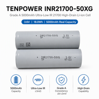 Batterie d'origine Grade A Ten Power 70A à décharge 5000mAh 3.6V 21700-50XG INR21700 21700 Tenpower 50xg pour pack Akku personnalisé