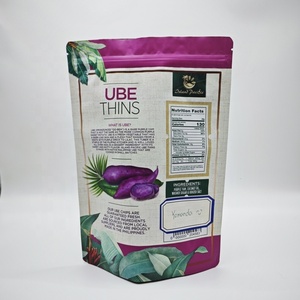 Custom PE Gravure Printed Smell Proof Mylar Stand up Pouches 100g/250g/500g or Custom Sizes for Coffee Candy UBE THINS Packaging - Product Image 5