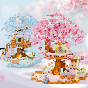 Vente flash - Blocs créatifs à thème des fleurs de <span class=keywords><strong>cerisier</strong></span> pour toutes les saisons - Développe les compétences pratiques - Blocs d'assemblage - Cadeau pour enfants - Product Image 4