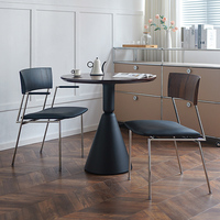 Chaise de salle à manger empilable en bois de noyer et frêne avec dossier et structure en acier inoxydable, mobilier de restaurant vintage, assise nordique moderne pour la maison