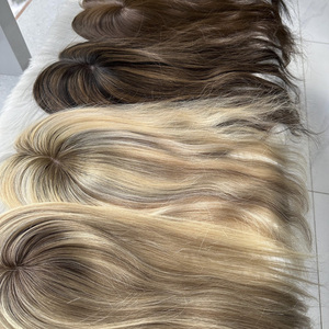 Topper per Capelli in Seta Ebraica <span class=keywords><strong>con</strong></span> Frangia per Donne, Alta Qualità, Base in Seta Annodata a Mano, Toupet Europeo Senza Cuciture - Product Image 5