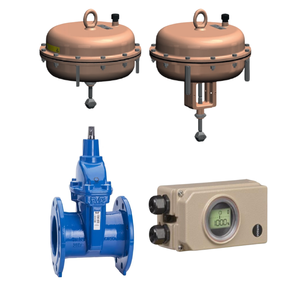 Válvula de Compuerta de Sellado Suave AVK DN50-400 con Indicador de Posición, Actuador Neumático Samson 3271-240, Posicionador de Válvula Eléctrico 3730-3 - Product Image 2