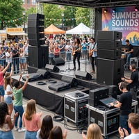 Haut-parleur PA professionnel directement de l'usine avec une sortie stable, idéal pour les concerts, les églises et les événements en direct.