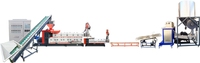 Machine de recyclage des déchets plastiques à vis simple TP 75 kW, tension personnalisée, pour matériaux PP/PE