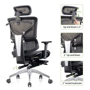 ZITAI роскошное вращающееся Сетчатое игровое компьютерное кресло с высокой спинкой полностью Сетчатое кресло эргономичное офисное Сетчатое офисное кресло