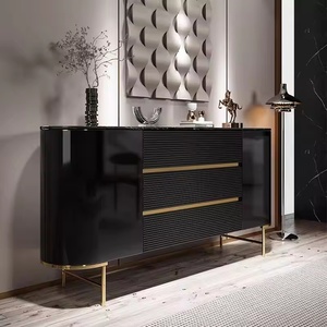 Armadietto del Foyer di lusso leggero italiano | Credenza moderna e minimalista del ristorante | <span class=keywords><strong>Arredamento</strong></span> interno dipinto a mano con pannello roccioso - Product Image 5