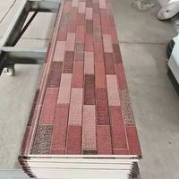 Panneau d'isolation sandwich décoratif en PU Revêtement métallique en brique polyuréthane Mur extérieur 3D Toitures préfabriquées