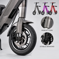 Trottinette électrique pliable en aluminium léger avec batterie amovible, vélo électrique pour les trajets quotidiens en ville