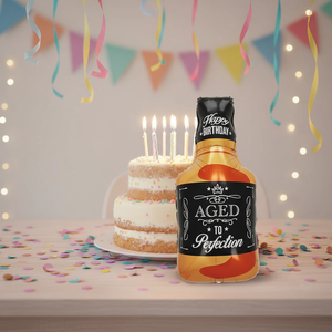 Foil Bottle Balloon Whiskey Happy Birthday 87Cm Party Decoration 12 pcs Bag premium party decoration - Product Image 5