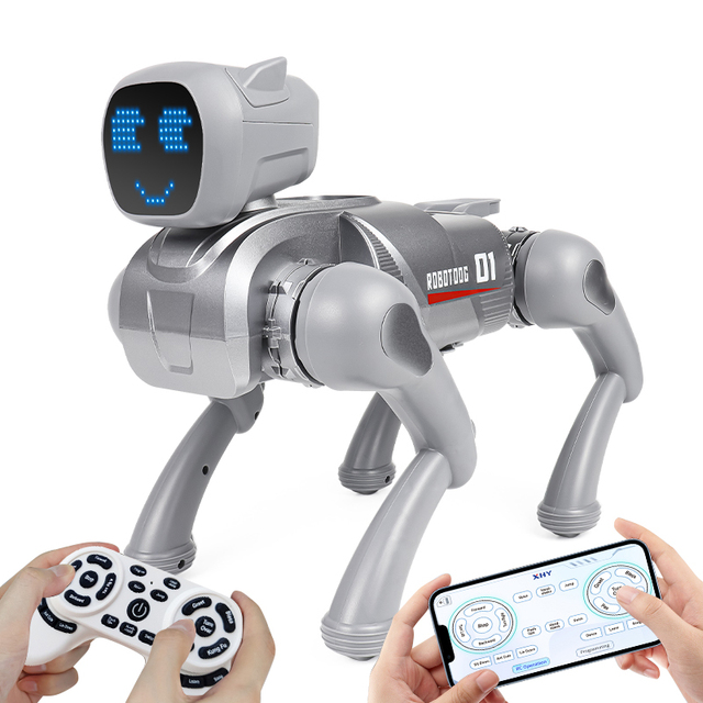Multifunctional Voice/ APP Control Moving Dancing Pet Programmable AI Smart Robot Dog Toys for Kids STEM Educational Gift