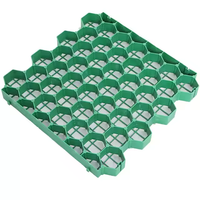 Grille de pavage en plastique HDPE pour gazon industriel 500x500x50mm, pavés perméables emboîtables, surface en nid d'abeille pour drainage, allée