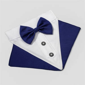 ชุดทักซิโด้สามเหลี่ยมคอปกผูกโบว์สำหรับสัตว์เลี้ยงแมวชุดทักซิโด้แบบปรับได้สำหรับงานแต่งงานสุนัขผ้าพันคอสำหรับงานเลี้ยงวันเกิด - Product Image 3