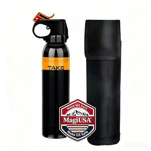 Aerosol Repelente de Osos MagiUSA con Estuche de Transporte, Herramienta de Seguridad de Aluminio Negro para Defensa Personal en Actividades al Aire Libre - Product Image 1