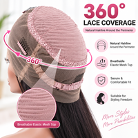 Perruques en dentelle HD sans colle en cheveux humains, vente en gros de perruques tressées en cheveux humains vierges, perruques 360 Full Lace pour femmes noires