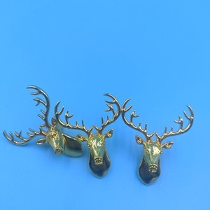 Zinc Alloy Deer Head <b>Cabinet</b> Handles Warm Gold <b>Rustic</b> Design Durable Furniture Hardware Accessories - Product Image 1