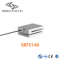 Capteur de force à plaque plate SIMBATOUCH en acier inoxydable/alliage d'aluminium, précision 0,1 %, petite plage (20-200 kg) pour équipement automatique
