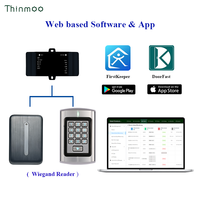 Thinmoo BC220 4G GSM Teclado Inteligente Sem Fio para Controle de Acesso IoT com Gestão Remota e Entrada Sem Chave para Locais Remotos