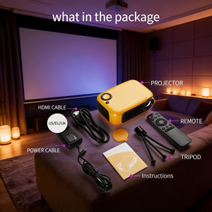 Proyector Portátil A2000 1080P HD LED con Enfoque Automático, Mini Cine en Casa para Contar Historias a los Niños, Altavoces Integrados, 1600 Lúmenes - Product Image 5