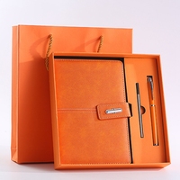 Carnet A4 en cuir PU avec boucle magnétique, coffret cadeau pour bureau, bloc-notes isotherme, ensemble cadeau personnalisé avec logo