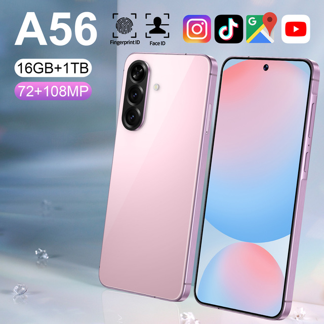 2026 Latest A56 16+1tb Wholesale Price 5g Telephone Big Screen Smartphone Hot Selling Best Selling Gaming Phone Global Languages