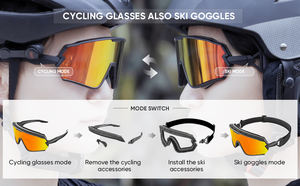 Gafas de Ciclismo HUBO, Gafas de Sol Deportivas Transparentes con Correa, Gafas de Ciclismo Polarizadas Fotocromáticas Personalizadas, Juego de Gafas de Sol Deportivas para Jóvenes - Product Image 5