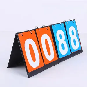 Grosir Pabrik papan skor bahan PVC 4 Digit portabel untuk berbagai permainan papan skor kompetisi sepak bola voli