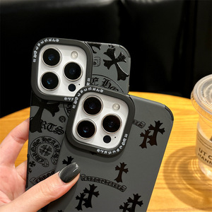 Coque Magnétique Liquide Tendance pour iPhone 17 Air, Étui Antichoc pour Apple 16 Pro Max, Compatible avec iPhone 13 14 15 Plus, Chrome Cross Coque - Product Image 4