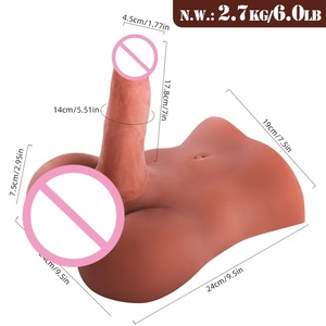 Dildo de torso para masturbación, masajeador de material TPE 100% impermeable, tacto suave, juguete sexual para adultos - Product Image 2