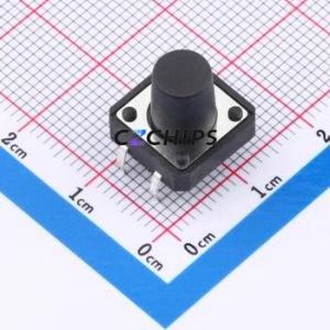 TS-1094-A14B3-D1 Tactile Switch Through hole Component (THT)-4P,12x12mm Switch Single Pole Single Throw Round Button 2.5N 12mm - Product Image 1