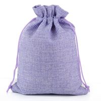 Sacs cadeaux en toile de jute écologiques 10*14cm, pochettes en lin avec cordon de serrage, pour faveurs de mariage, cadeaux d'anniversaire, artisanat DIY, logo personnalisé