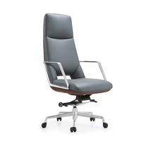 Chaise de bureau exécutive moderne en cuir PU avec hauteur réglable et base pivotante pour usage professionnel