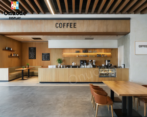 Muebles de panadería de madera de diseño moderno, diseño de interiores de cafetería con mostrador de té de burbujas, escaparate de barra de postres - Product Image 4